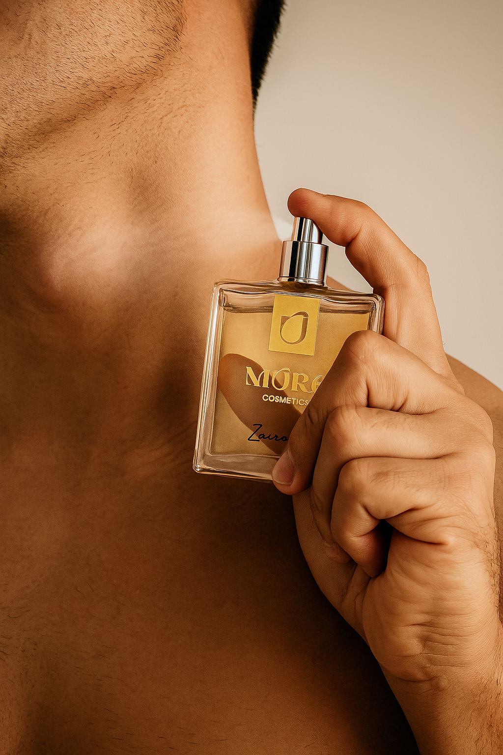 Estilo de vida Zairon — homem moderno com fragrância amadeirada